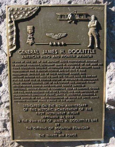 GENERAL JAMES H. DOOLITTLE MEDAL OF HONOR MEMORIAL PLAQUE