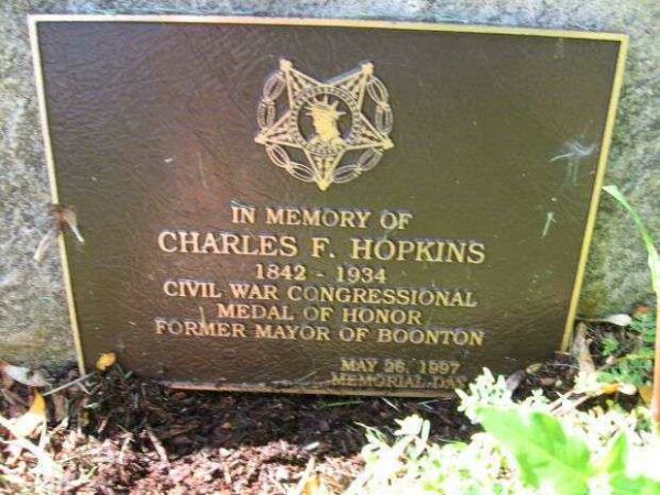 CHARLES F. HOPKINS MEDAL OF HONOR WAR MEMORIAL PLAQUE