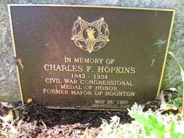 CHARLES F. HOPKINS MEDAL OF HONOR WAR MEMORIAL PLAQUE