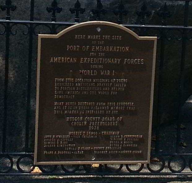 HOBOKEN WORLD WAR I EMBARKATION MEMORIAL PLAQUE B