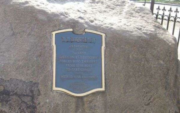 HOBOKEN WORLD WAR I EMBARKATION MEMORIAL PLAQUE A