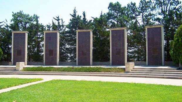 THE EISENHOWER LIBRARY MEMORIAL PYLONS