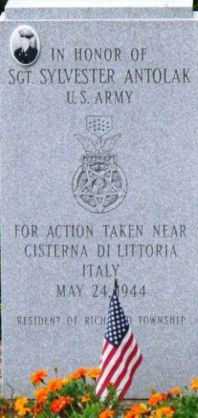 SGT. SYLVESTER ANTOLAK MEDAL OF HONOR MEMORIAL FRONT