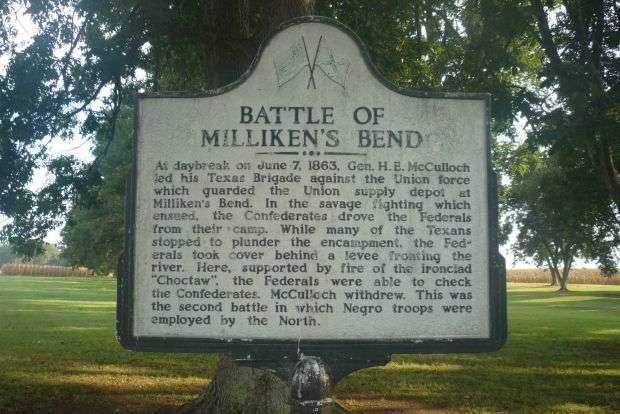 BATTLE OF MILLIKENS BEND WAR MEMORIAL MARKER
