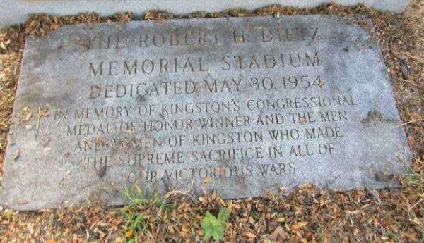 THE ROBERT H. DIETZ MEMORIAL STADIUM DEDICATION STONE