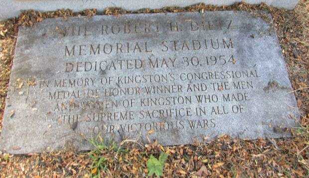 THE ROBERT H. DIETZ MEMORIAL STADIUM DEDICATION STONE