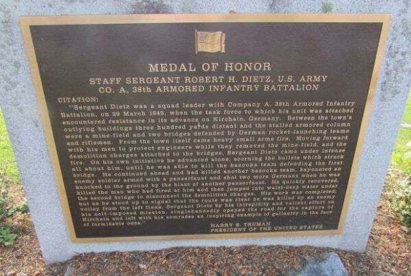 STAFF SERGEANT ROBERT H. DIETZ MEDAL OF HONOR MEMORIAL