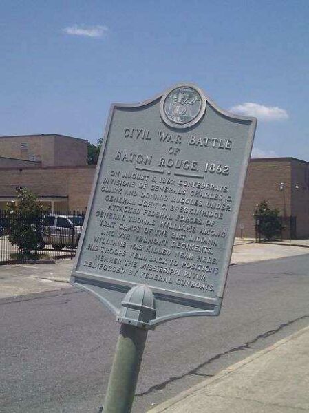 CIVIL WAR BATTLE OF BATON ROUGE WAR MEMORIAL MARKER