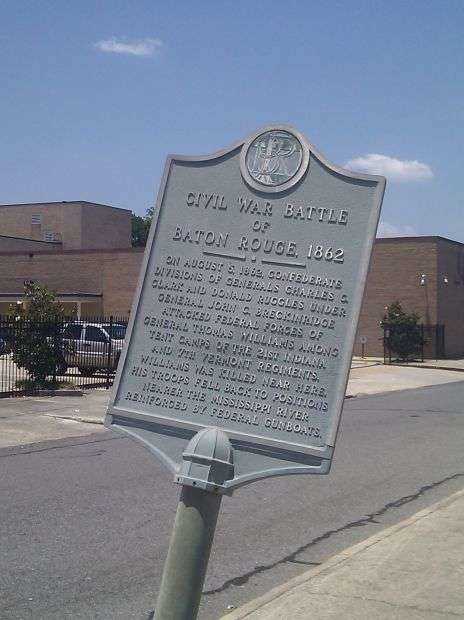 CIVIL WAR BATTLE OF BATON ROUGE WAR MEMORIAL MARKER