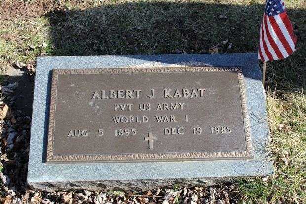 ALBERT J KABAT MEMORIAL CEMETERY STONE