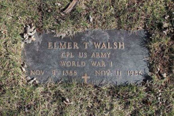 ELMER T WALSH MEMORIAL CEMETERY STONE