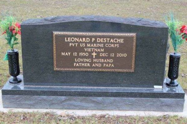 LEONARD P DESTACHE MEMORIAL CEMETERY STONE