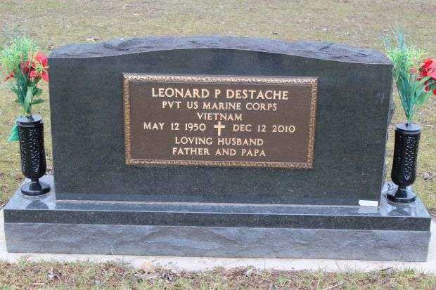 LEONARD P DESTACHE MEMORIAL CEMETERY STONE