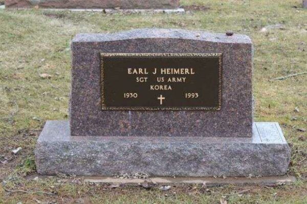 EARL J HEIMERL MEMORIAL CEMETERY STONE