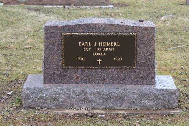 EARL J HEIMERL MEMORIAL CEMETERY STONE