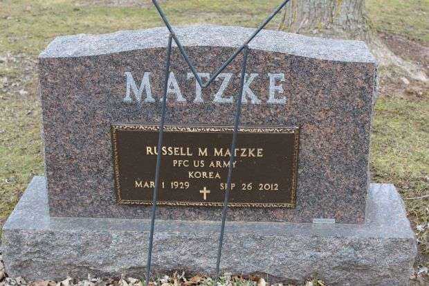 RUSSELL M MATZKE MEMORIAL CEMETERY STONE