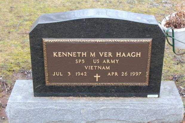 KENNETH M VER HAAGH MEMORIAL CEMETERY STONE