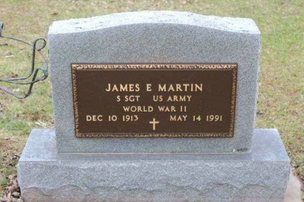 JAMES E MARTIN MEMORIAL CEMETERY STONE