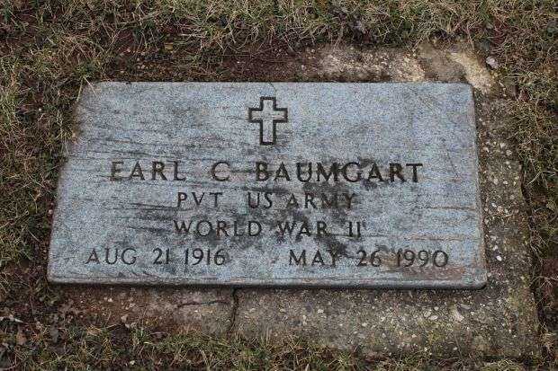 EARL C BAUMGART MEMORIAL CEMETERY STONE