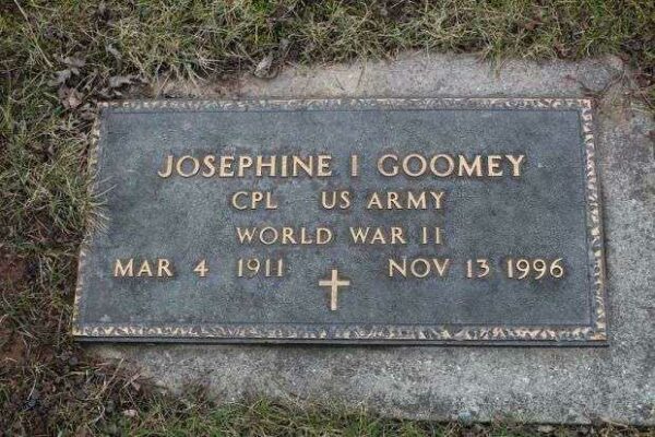 JOSEPHINE I GOOMEY MEMORIAL CEMETERY STONE