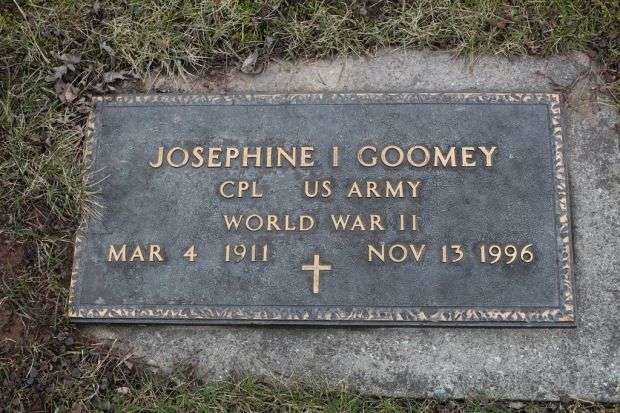 JOSEPHINE I GOOMEY MEMORIAL CEMETERY STONE