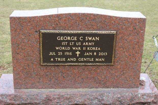 GEORGE C SWAN MEMORIAL CEMETERY STONE