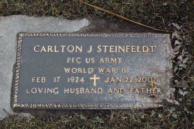 CARLTON J STEINFELDT MEMORIAL CEMETERY STONE