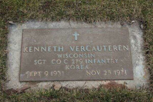 KENNETH VERCAITEREN MEMORIAL CEMETERY STONE