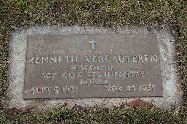 KENNETH VERCAITEREN MEMORIAL CEMETERY STONE