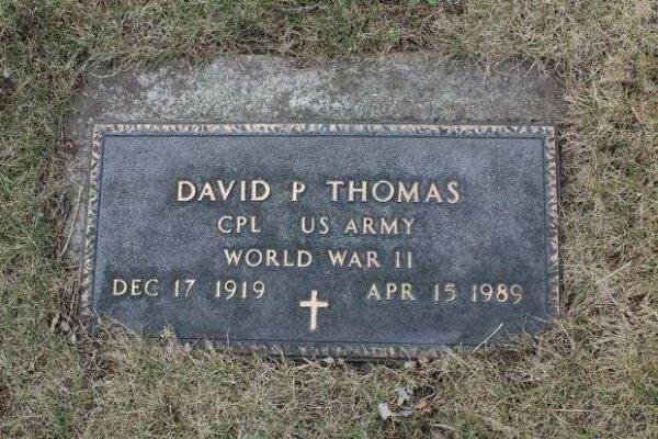 DAVID P THOMAS MEMORIAL CEMETERY STONE
