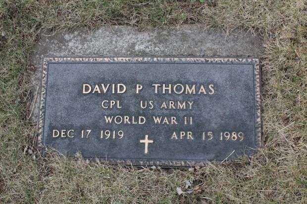 DAVID P THOMAS MEMORIAL CEMETERY STONE