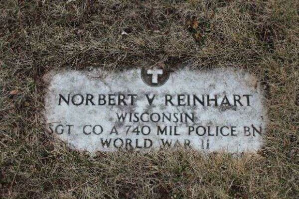 NORBERT V REINHART MEMORIAL CEMETERY STONE