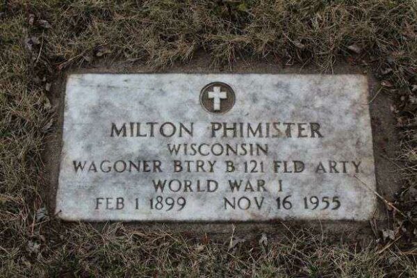 MILTON PHIMISTER MEMORIAL CEMETERY STONE