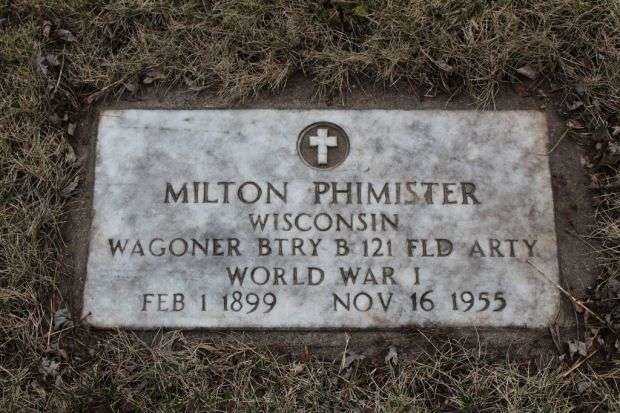 MILTON PHIMISTER MEMORIAL CEMETERY STONE