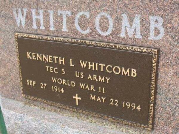 KENNETH L WHITCOMB MEMORIAL CEMETERY STONE
