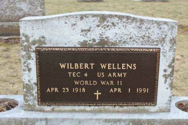 WILBERT WELLENS MEMORIAL CEMETERY STONE