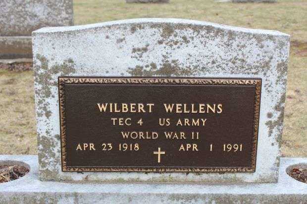 WILBERT WELLENS MEMORIAL CEMETERY STONE