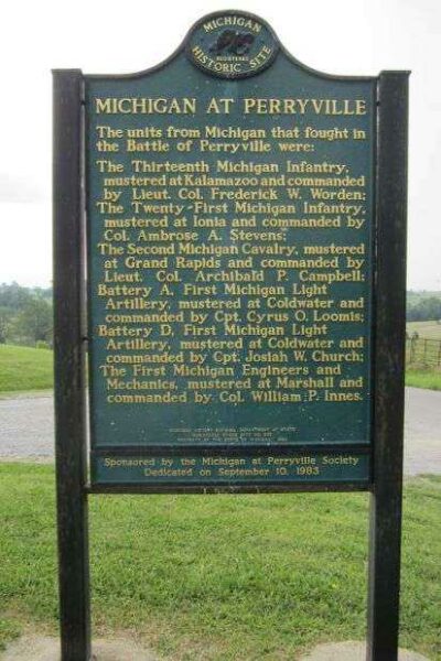 MICHIGAN AT PERRYVILLE WAR MEMORIAL MARKER II
