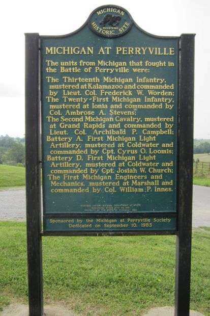 MICHIGAN AT PERRYVILLE WAR MEMORIAL MARKER II