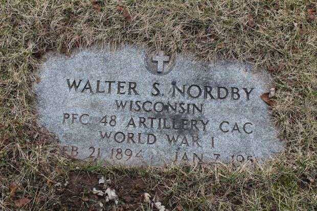 WALTER S. NORDBY MEMORIAL CEMETERY STONE