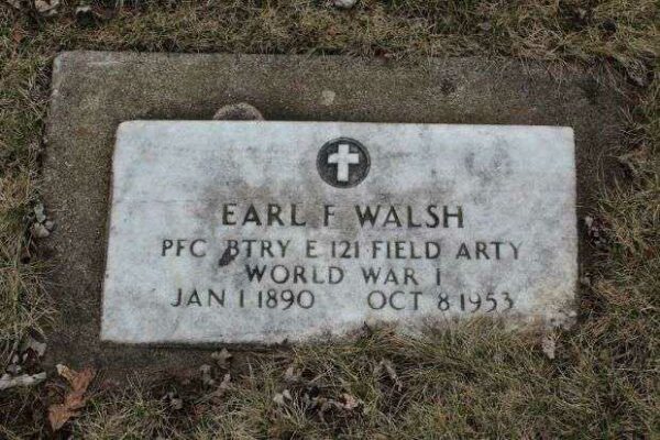 EARL F WALSH MEMORIAL CEMETERY STONE