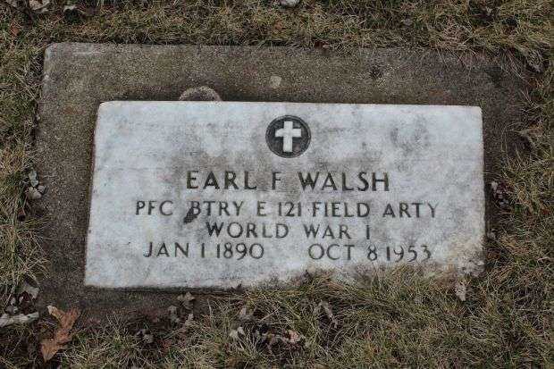 EARL F WALSH MEMORIAL CEMETERY STONE