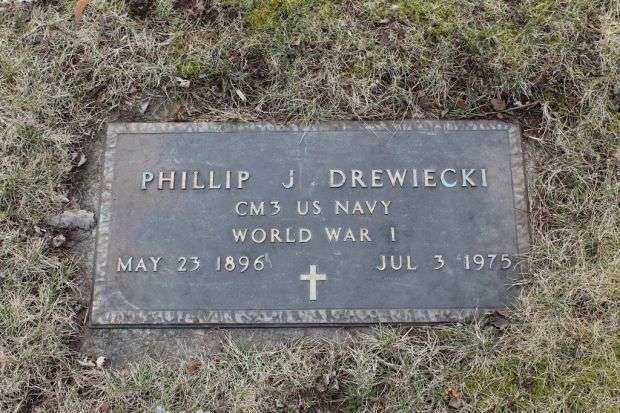 PHILLIP J DREWIECKI MEMORIAL CEMETERY STONE