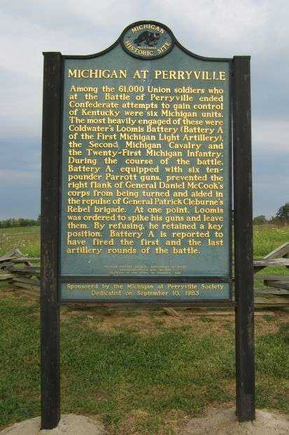 MICHIGAN AT PERRYVILLE WAR MEMORIAL MARKER