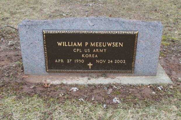 WILLIAM P MEEUWSEN MEMORIAL CEMETERY STONE