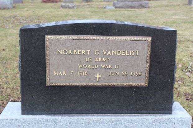 NORBERT G VANDELIST MEMORIAL CEMETERY STONE