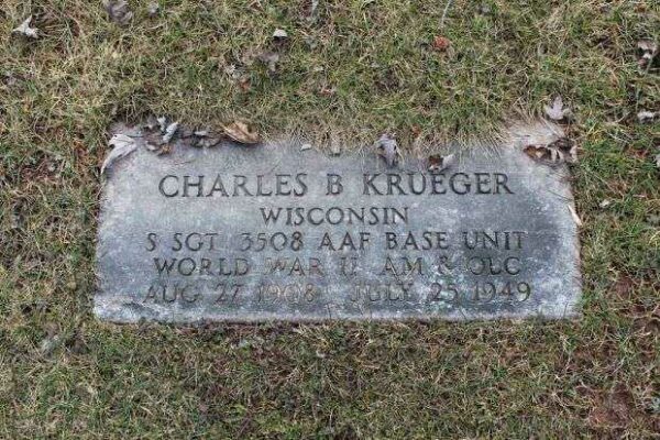 CHARLES B KRUEGER MEMORIAL CEMETERY STONE