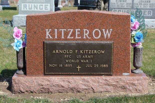 ARNOLD F KITYZEROW MEMORIAL CEMETERY STONE