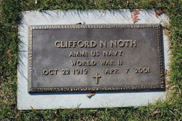 CLIFFORD N NOTH MEMORIAL CEMETERY STONE