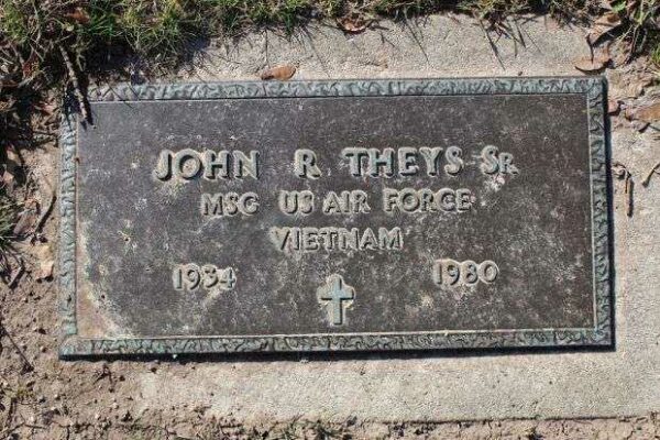 JOHN R THEYS SR MEMORIAL CEMETERY STONE